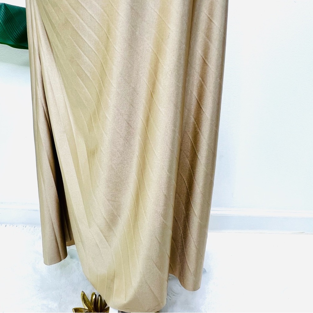 DELFI COLLECTIVE Solie Dress Pleated One Shoulder Champagne Gold Size XS - Picture 8 of 16